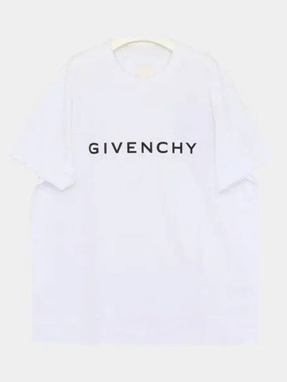 Logo Oversized Fit Cotton Short Sleeve T-Shirt White - GIVENCHY - BALAAN 2