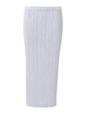 Pleats Basic Pencil Skirt Light Grey - ISSEY MIYAKE - BALAAN 1