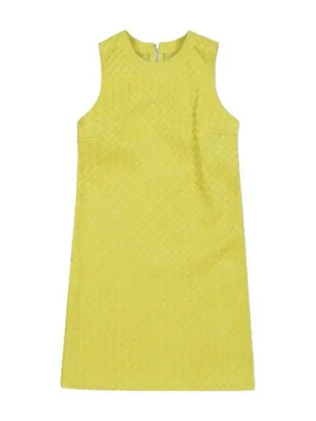 Intrecciato mini dress yellow - BOTTEGA VENETA - BALAAN 1