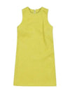 Intrecciato Leather Midi Dress Yellow - BOTTEGA VENETA - BALAAN 2