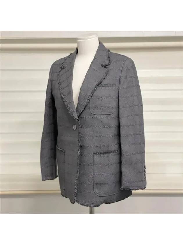 Three Stripes Cotton Tweed Jacket - THOM BROWNE - BALAAN 2