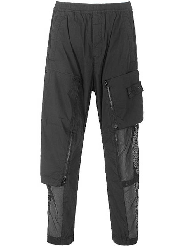 Pocket Zipper Track Pants Black - STONE ISLAND - BALAAN.