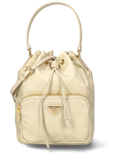 Duet Re-Nylon Bucket Bag Desert Beige - PRADA - BALAAN 2