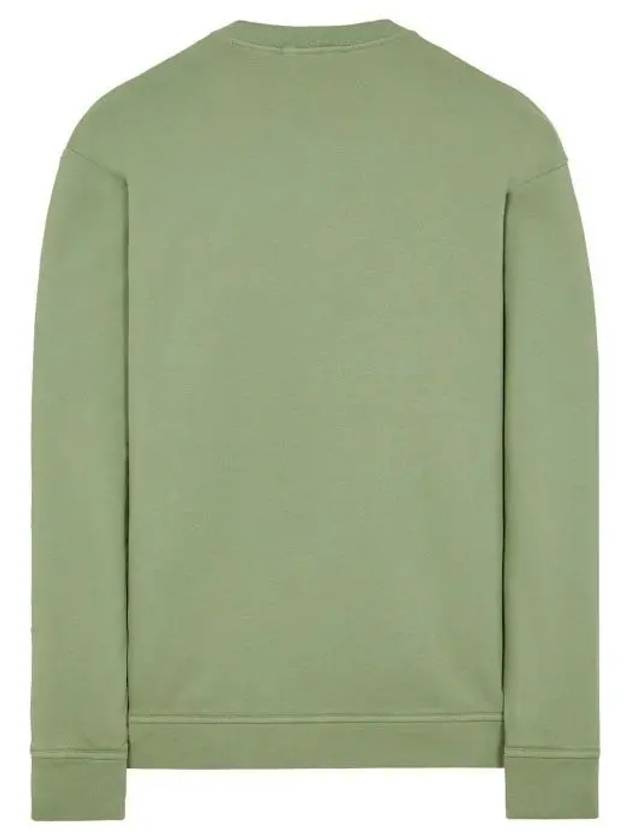 Garment Dyed Stitches Four Print Crewneck Sweatshirt Green - STONE ISLAND - BALAAN 6