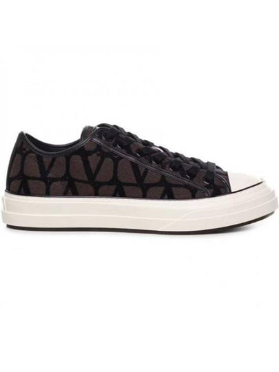 Toile Iconographe Low Top Sneakers Brown - VALENTINO - BALAAN 2