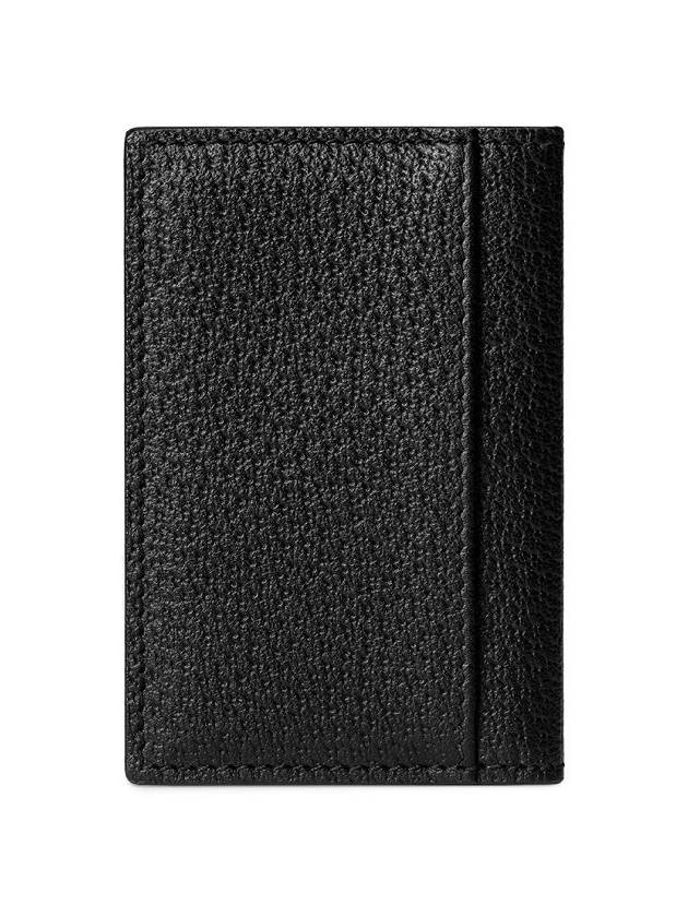 GG Marmont Leather Card Wallet Black - GUCCI - BALAAN 3