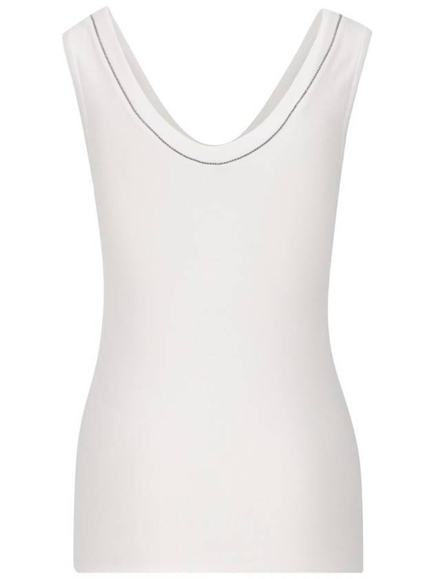 V-neck tank top M0TC8BJ312 C159 BIANCO B0170252019 - BRUNELLO CUCINELLI - BALAAN 3