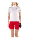 Women's Golf Roll Neck Short Sleeve T-Shirt White - HYDROGEN - BALAAN 2