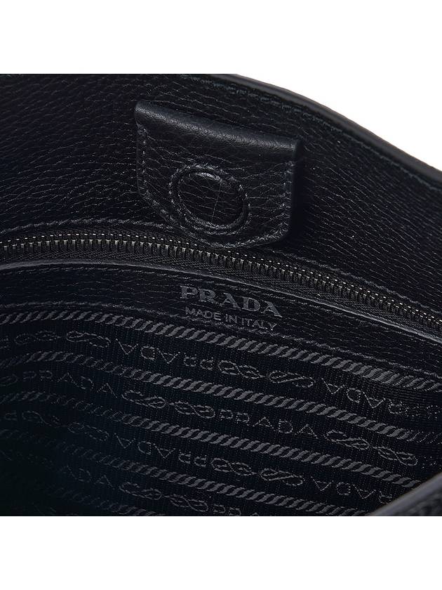 Leather Hobo Crossbody Bag Black - PRADA - BALAAN 11