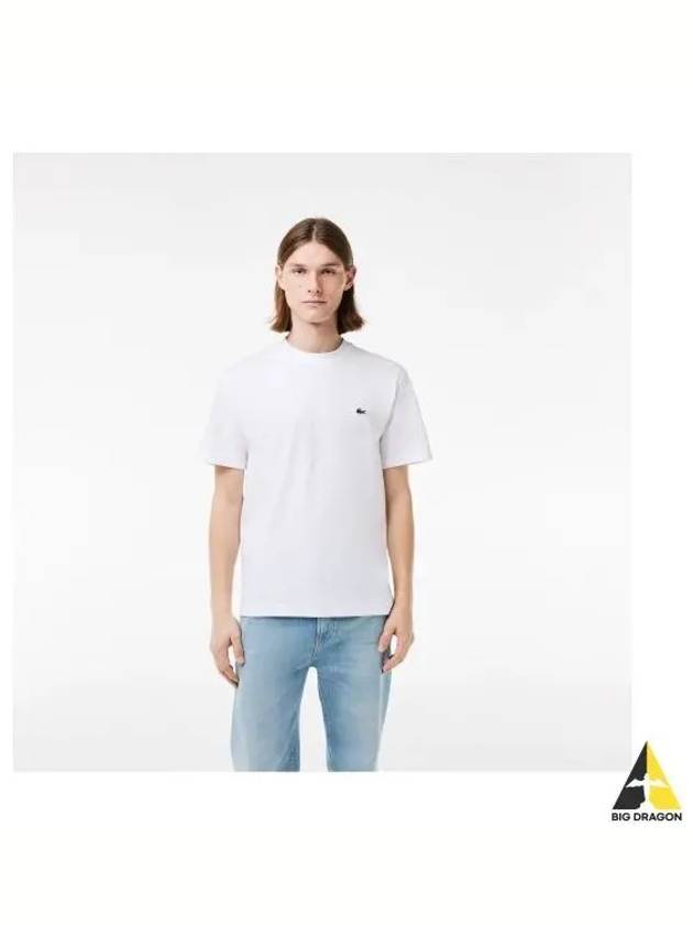 Men s Classic Fit Crew Neck T Shirt White - LACOSTE - BALAAN 1