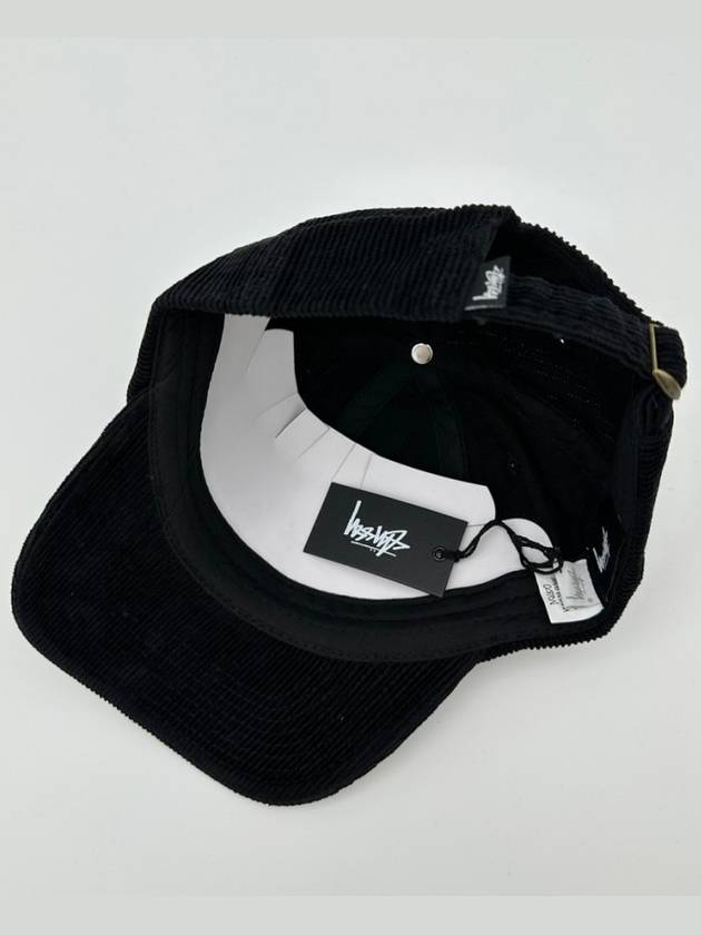 Graffiti Corduroy Low Pro Ball Cap Black - STUSSY - BALAAN 5