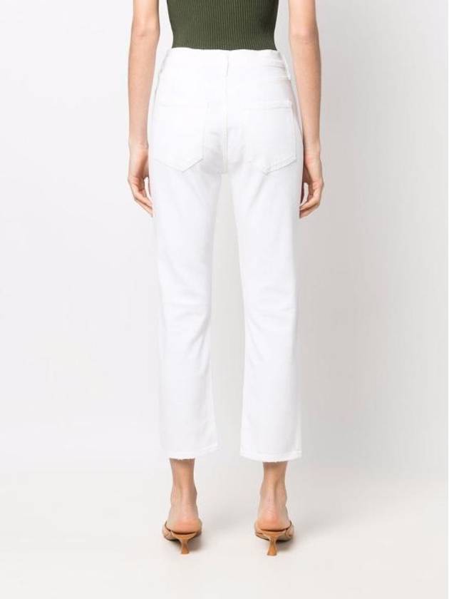 High Waist Crop Jeans White - AGOLDE - BALAAN 5