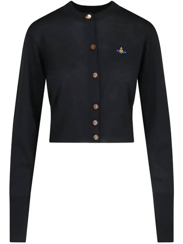 Bea Cropped Cardigan Black - VIVIENNE WESTWOOD - BALAAN 4