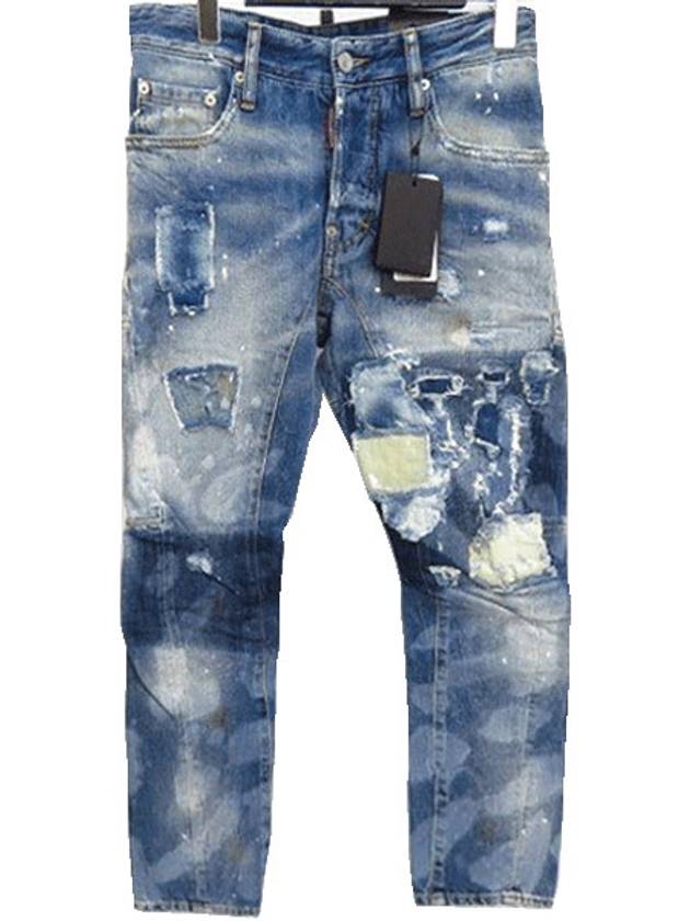 Men s Bike Jeans Dispatch Skinny Blue S71LA0781 - DSQUARED2 - BALAAN 1