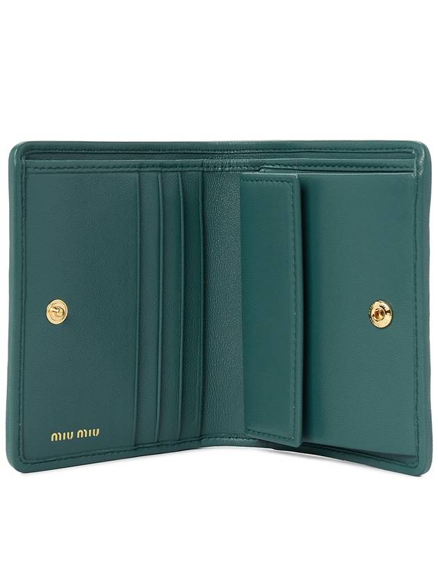 Matelasse Leather Half Wallet Green - MIU MIU - BALAAN 5