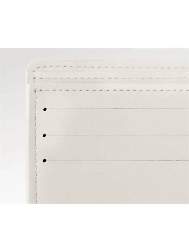 Multiple Monogram Shadow Calfskin Leather Half Wallet White - LOUIS VUITTON - BALAAN 3