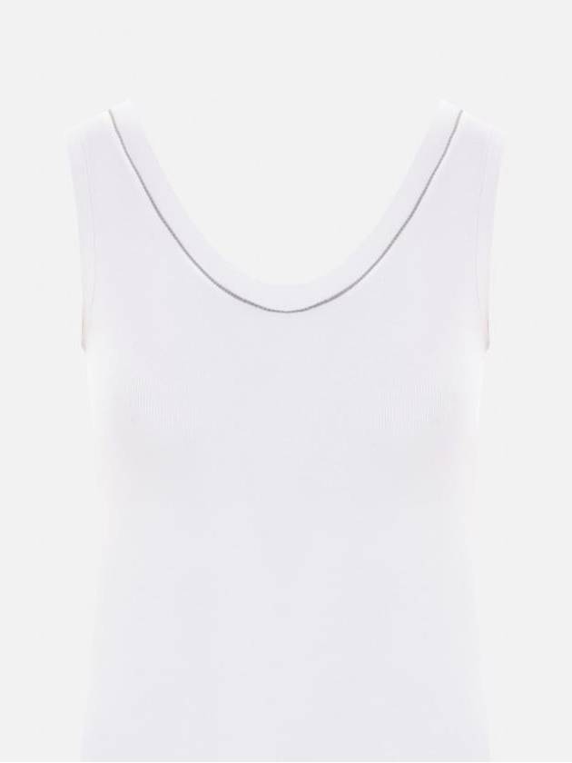 V-neck tank top M0TC8BJ312 C159 BIANCO B0170252019 - BRUNELLO CUCINELLI - BALAAN 2