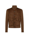 KBF001 YMW050F24 JB700 Front Suede Zip up Jacket - TOM FORD - BALAAN 2