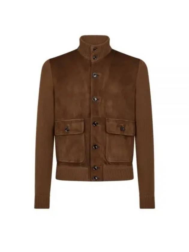 KBF001 YMW050F24 JB700 Front Suede Zip up Jacket - TOM FORD - BALAAN 1