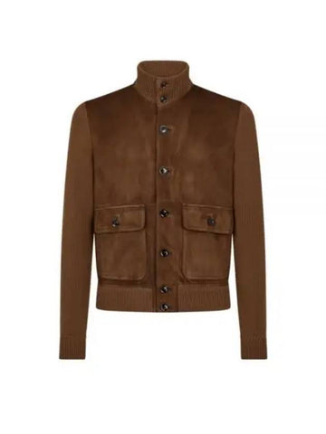 KBF001 YMW050F24 JB700 Front Suede Zip up Jacket - TOM FORD - BALAAN 1