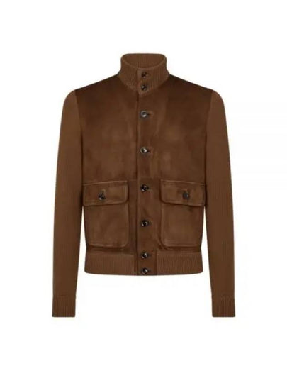 KBF001 YMW050F24 JB700 Front Suede Zip up Jacket - TOM FORD - BALAAN 2