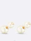 Tribales CD Logo Resin Pearl Earrings White - DIOR - BALAAN 2