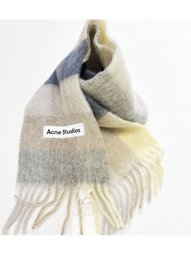 Valley Check Alpaca Muffler Vanilla CA0084 - ACNE STUDIOS - BALAAN 3