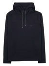 Drawstring Detail Cotton Hoodie Black - EMPORIO ARMANI - BALAAN 10