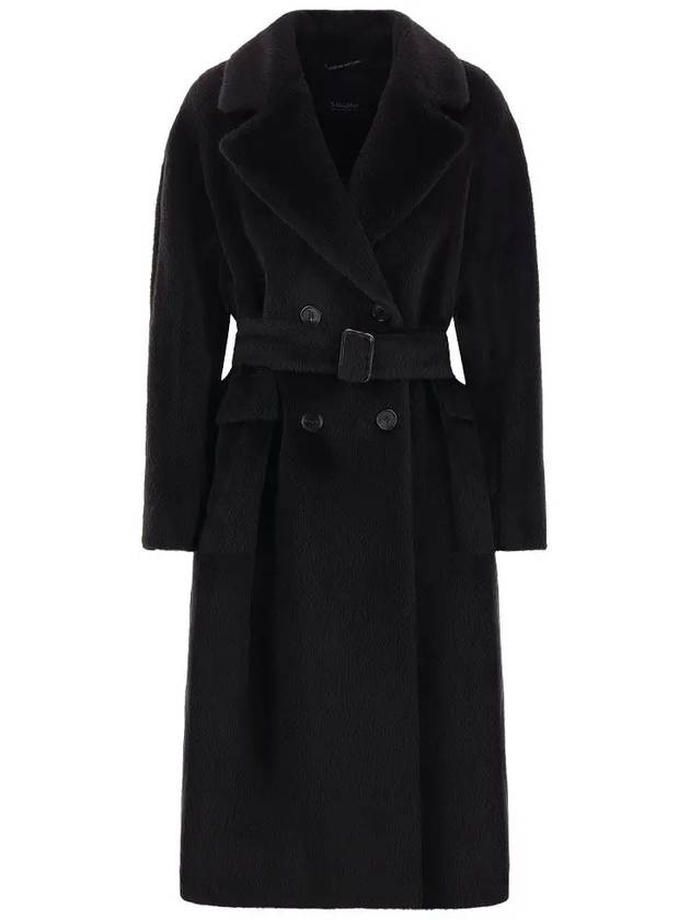 EUGENIO Belted Wool Coat Black 2429016173 004 - MAX MARA - BALAAN 1