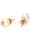 Crystal Pearl Stud Earring Gold - TORY BURCH - BALAAN 7