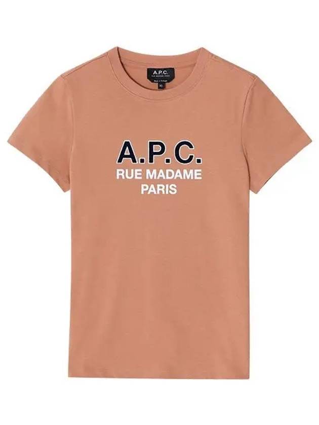 Logo Short Sleeve T-Shirt Brown - A.P.C. - BALAAN 2