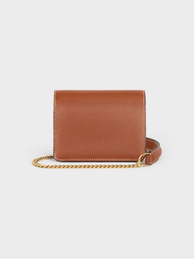 Coeur Triomphe Chain Card Holder Cross Bag Tan - CELINE - BALAAN 4