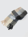 Check Mohair Muffler Blue Beige Black - ACNE STUDIOS - BALAAN 4