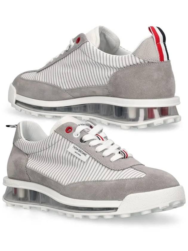 Tech Runner Panel Low Top Sneakers Grey - THOM BROWNE - BALAAN 2