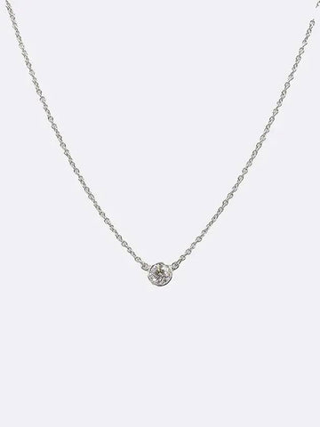 Tiffany 35008314 PT950 Platinum Gold ELSA PERETI by the Yard 1 point diamond necklace - TIFFANY & CO. - BALAAN 1