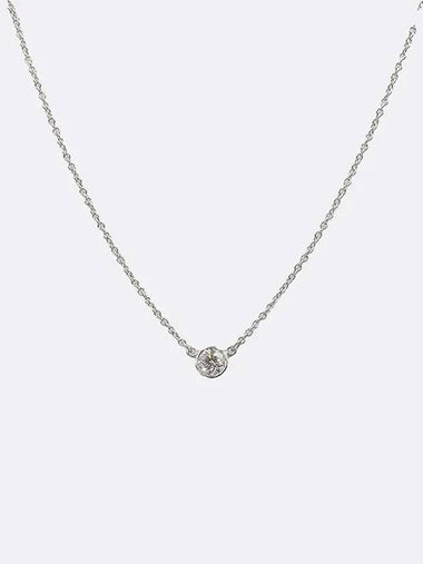 Tiffany 35008314 PT950 Platinum Gold ELSA PERETI by the Yard 1 point diamond necklace - TIFFANY & CO. - BALAAN 1