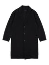 Black viscose single long coat CO108 - IKALOOOK - BALAAN 5