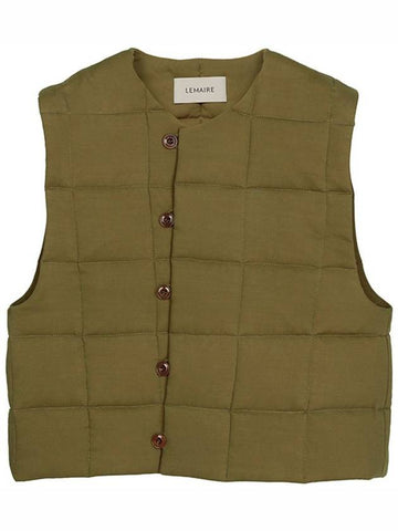 Quilting Padding Vest Pistachio - LEMAIRE - BALAAN 1