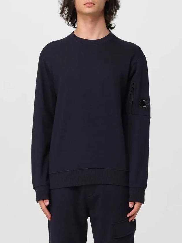 Diagonal Raised Fleece Lens Sweatshirt Navy - CP COMPANY - BALAAN 2