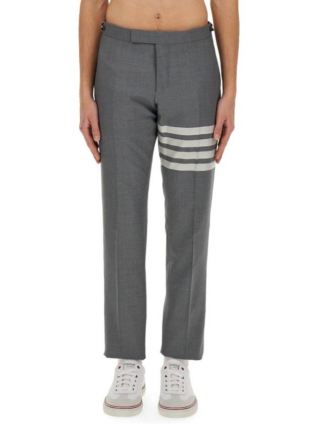 4 Bar Low Rise Slacks Grey - THOM BROWNE - BALAAN 2