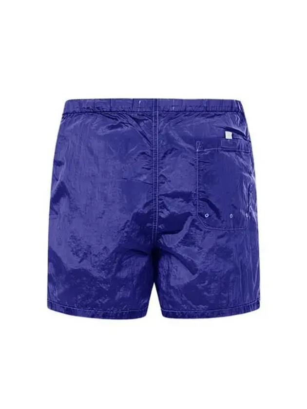 Men's Logo Patch Nylon Metal Swim Shorts Blue Purple - STONE ISLAND - BALAAN.