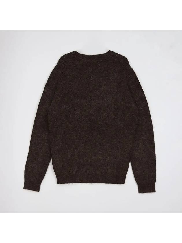 Men's alpaca blend brown wool knit ANIT103 - IKALOOOK - BALAAN 2