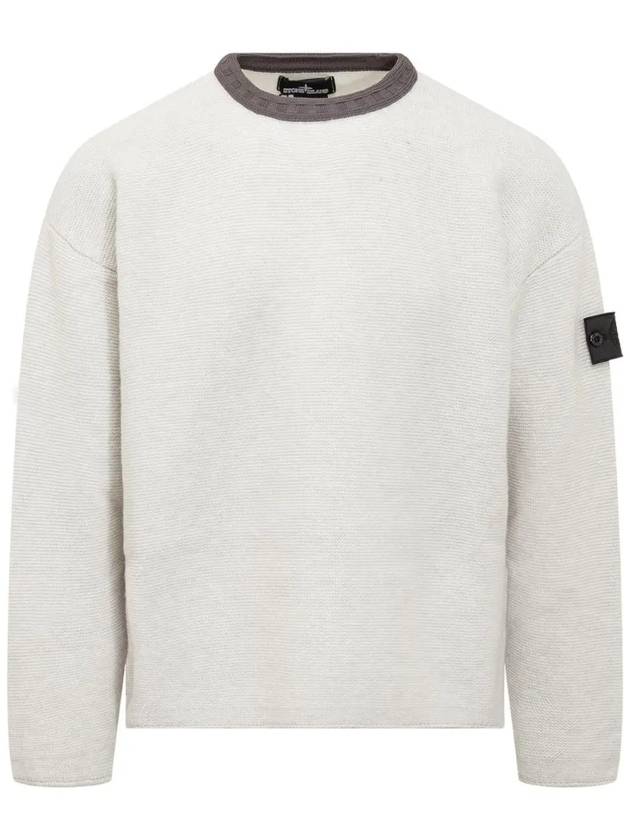 Shadow Project Crewneck Knit Top White - STONE ISLAND - BALAAN 2