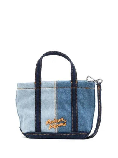 Fox Head Denim Tote Bag Blue - MAISON KITSUNE - BALAAN 2