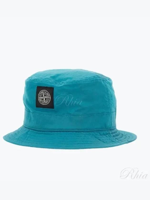 Logo Patch Nylon Metal Bucket Hat Blue - STONE ISLAND - BALAAN 2