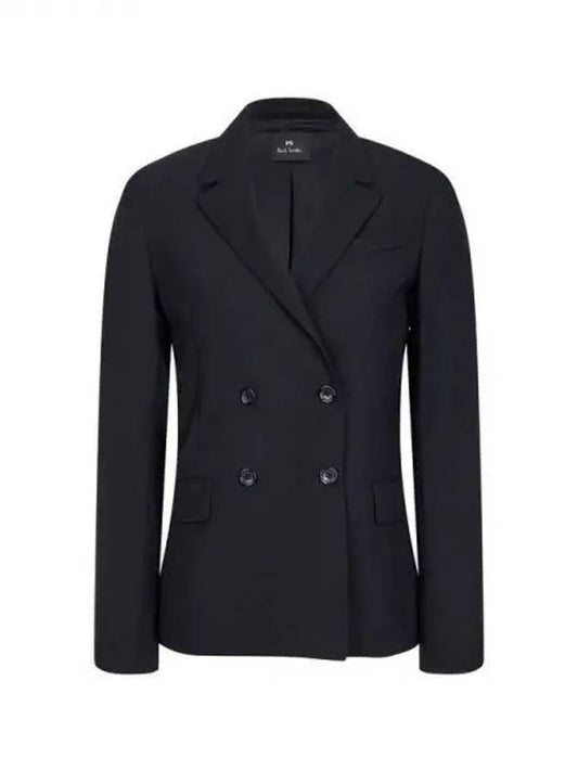 PS Women s Double Breasted Shooting Jacket Black 271315 - PAUL SMITH - BALAAN 1