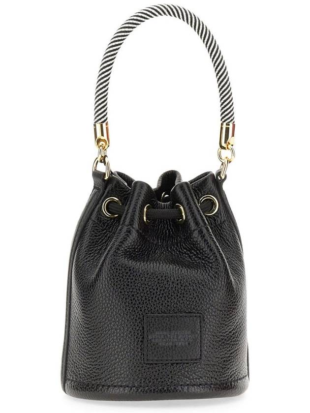 Micro Leather Mini Bucket Bag Black - MARC JACOBS - BALAAN 9