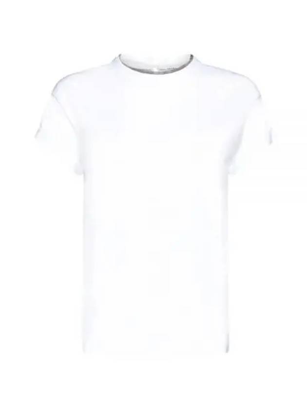 Crew Neck Turn-Up Sleeve Short Sleeve T-Shirt White - BRUNELLO CUCINELLI - BALAAN 2