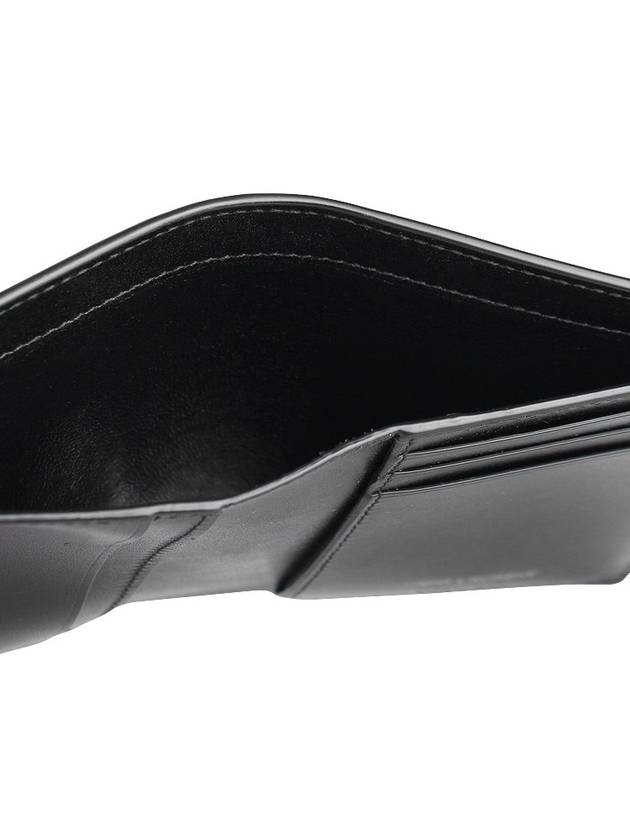 Men's Silver Monogram Fold Half Wallet Black - SAINT LAURENT - BALAAN 8