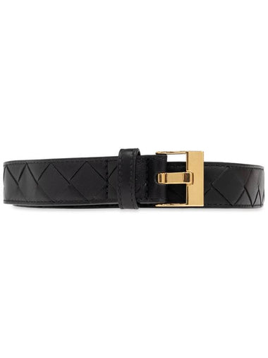 Bottega Veneta Leather Belt, Women's, Black - BOTTEGA VENETA - BALAAN 1